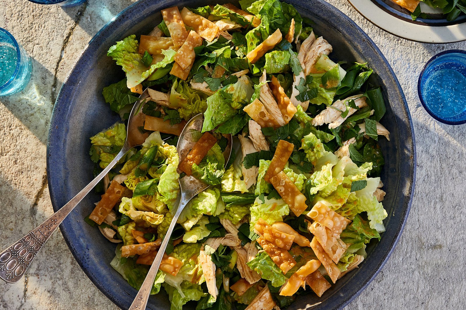Crispy Wonton Rotisserie Chicken Salad